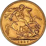 1927 Gold Sovereign George V Perth