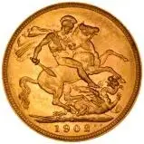 1902 Gold Sovereign Edward VII Melbourne