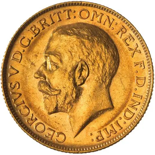 1925 Gold Sovereign George V South Africa obverse 2