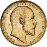 graded VF Edward VII Full Sovereign Bare Head Portrait 1903 Sovereign Obverse