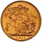 1917 Gold Sovereign George V Sydney