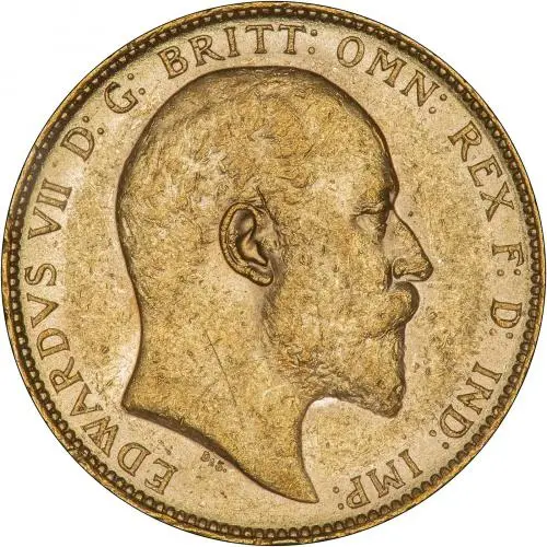 1903 Gold Graded Sovereign Edward VII Perth Obverse VF