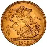 1916 Gold Sovereign George V Melbourne