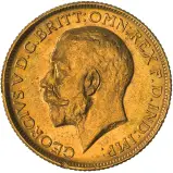 1916 Gold Sovereign George V Melbourne obverse