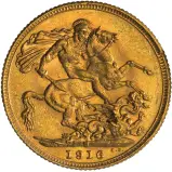 1916 Gold Sovereign George V Melbourne