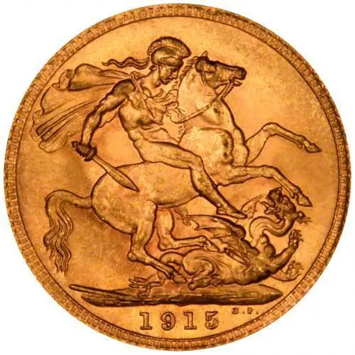 1915 Gold Sovereign George V Perth 24002