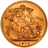 1915 Gold Sovereign George V London