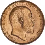 1906 Gold Graded Full Sovereign Edward VII  Coin Single Collectable Perth Mint Obverse