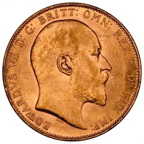 1907 Gold Sovereign Edward VII Melbourne 21790