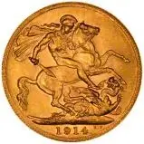 1914 Gold Sovereign George V Melbourne