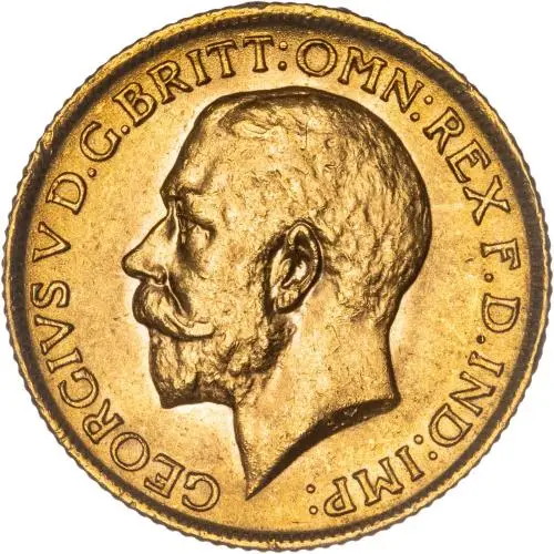 1914 Gold Sovereign George V London obverse 1