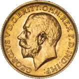 1914 Gold Sovereign George V London obverse 1