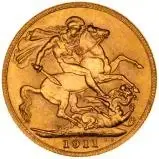 1911 Gold Sovereign George V Canada