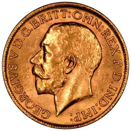 1911 Gold Sovereign George V Melbourne 24523