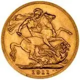 1911 Gold Sovereign George V Melbourne