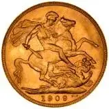 1909 Gold Sovereign Edward VII London