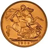 1909 Gold Sovereign Edward VII Sydney
