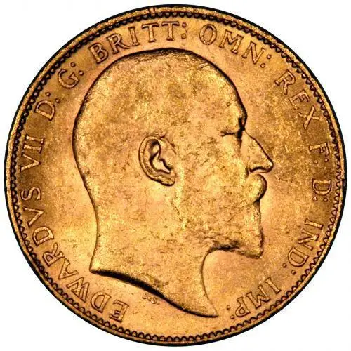 1910 Gold Sovereign Edward VII London 21400