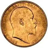1910 Gold Sovereign Edward VII London 21400