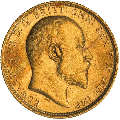 1910 Gold Sovereign Edward VII Sydney obverse king edward