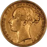 1874 Gold Sovereign Victoria Young Head St George Sydney Obverse