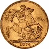 1875 Gold Sovereign Victoria Young Head St George Sydney
