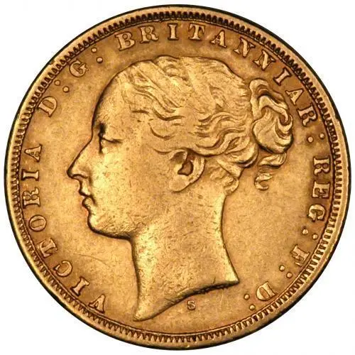 1876 Gold Sovereign Victoria Young Head St George Sydney 25061