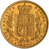 1877 Gold Sovereign Victoria Young Head Shield Sydney