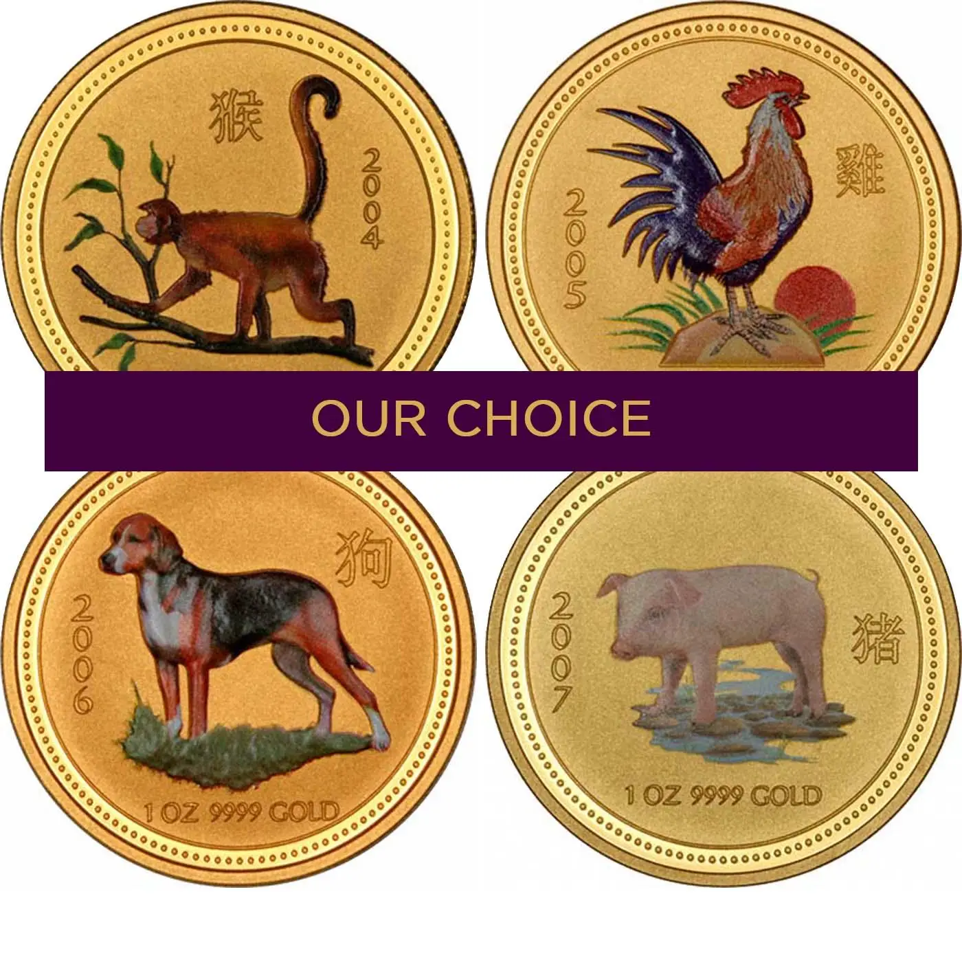 1 oz Gold Lunar Series Coloured Coin Chards £1,744.82