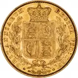 1859 Gold Sovereign Victoria Young Head Shield London 25610