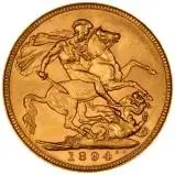 1894 Gold Sovereign Victoria Old Head Melbourne