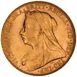 1894 Gold Sovereign Victoria Old Head Melbourne 25420