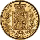 1880 Gold Sovereign Victoria Young Head Shield Sydney