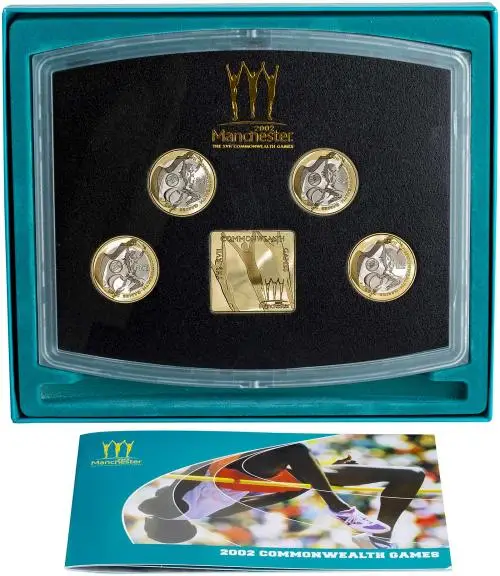 2002 Base Metal Proof Commonwealth Four Coin £2 Set 