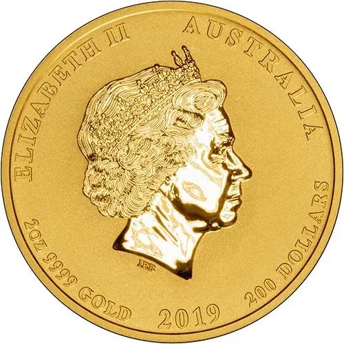 2019 2 oz Gold Coin Lunar Year of the Pig Perth Mint Bullion 23680