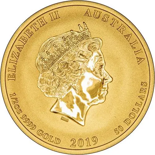 2019 0.5 oz Gold Coin Lunar Year of the Pig Perth Mint Bullion 23105