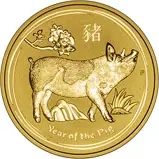 2019 0.25 oz Gold Coin Lunar Year of the Pig Perth Mint Bullion