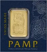 Small Card Gold 1g Bar Pre-Owned Pamp obverse