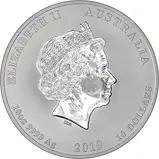 2019 10 oz Silver Coin Lunar Year of the Pig Perth Mint Bullion Obverse