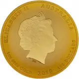 2010 Gold Uncirculated 1 Ounce Lunar Year of the Tiger  Coin Single Minty Australia Perth Mint Obverse
