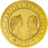 1989 Spanish 80,000 Peseta Gold Proof Coin Quinto Centenario Obverse