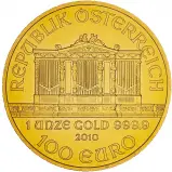 2010 Gold 1 Ounce Philharmonic  Coin Single Austria Austrian Mint reverse