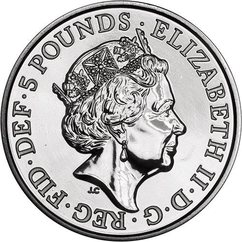 2019 Queen's Beasts - Falcon of the Plantagenets £5 BU Coin