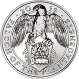 2019 £5 BU Queen's Beasts - Falcon of the Plantagenets