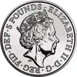 2019 £5 BU Queen's Beasts - Falcon of the Plantagenets 23982