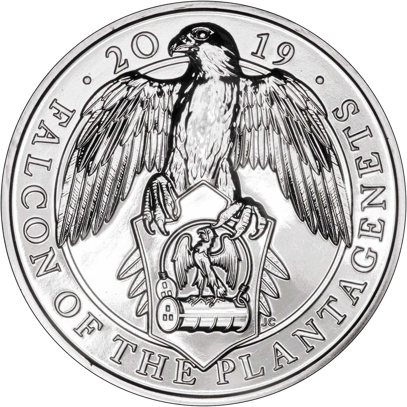 2019 Queen's Beasts - Falcon of the Plantagenets £5 BU Coin