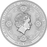 2015 Australian Intaglio 1oz Silver Coin - Longest Reigning Monarch