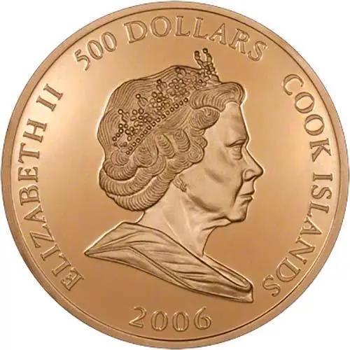 2006 5 oz Gold Cook Islands $500 Proof Concorde 23188