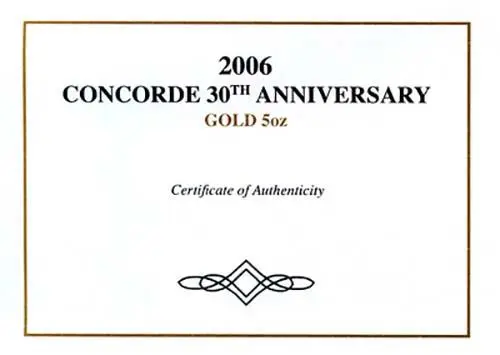 2006 5 oz Gold Cook Islands $500 Proof Concorde 23191