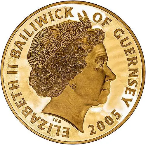2005 5 oz Gold Guernsey Ten Pounds (£10) Proof Guernsey Trafalgar Bicentenary  22339